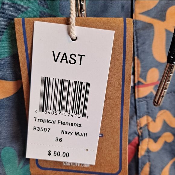 Vast Mens Boardshorts Size 36 NWT Msrp $60 - Picture 7 of 7